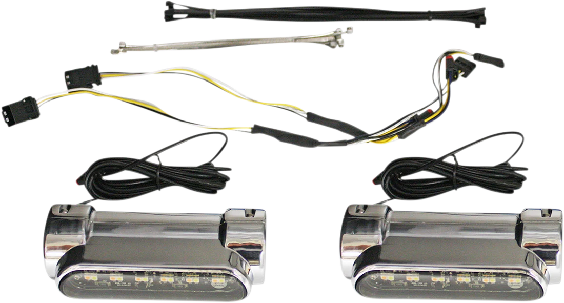 Custom Dynamics Engine Guard Light - FLH - Chrome CD-CB-AW-BCM-C - Side View