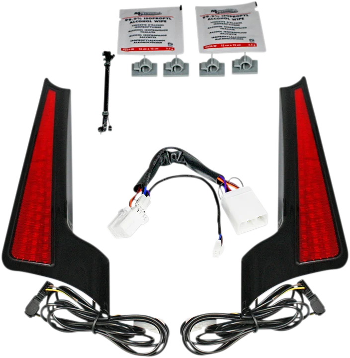 Custom Dynamics Fascia LED Light Panels - Black/Red CD-FASCIA-HD-RB - Main Product View