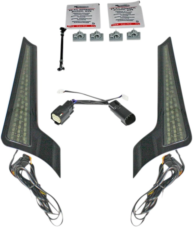 Custom Dynamics Fascia LED Light Panels - Black/Smoke CD-FASCIA-BCMSB - Back View