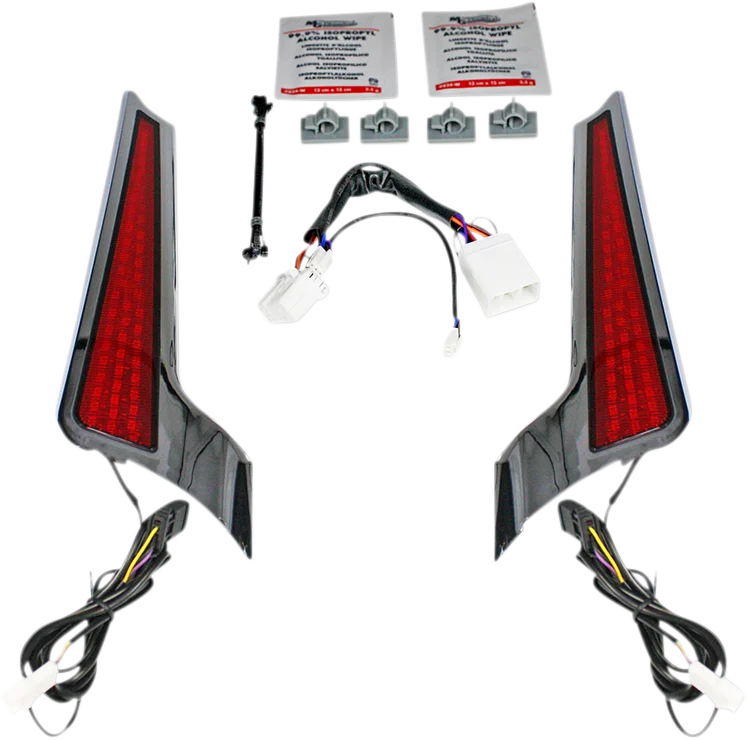 Custom Dynamics Fascia LED Light Panels - Chrome/Red CD-FASCIA-HD-RC - Main Product View