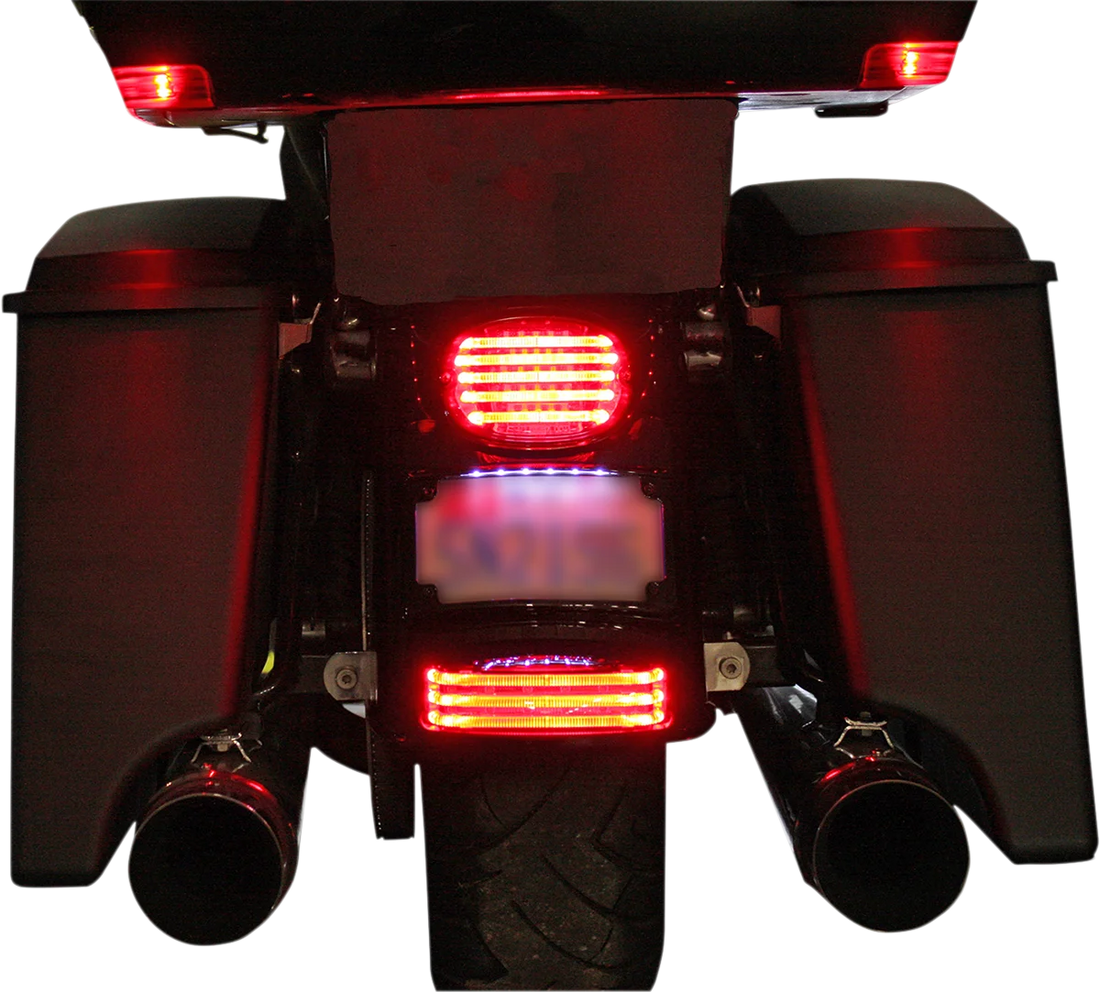 Custom Dynamics Fender Tip Light - Smoke Lens - Chrome PB-FT-TOUR-S-C - Side View