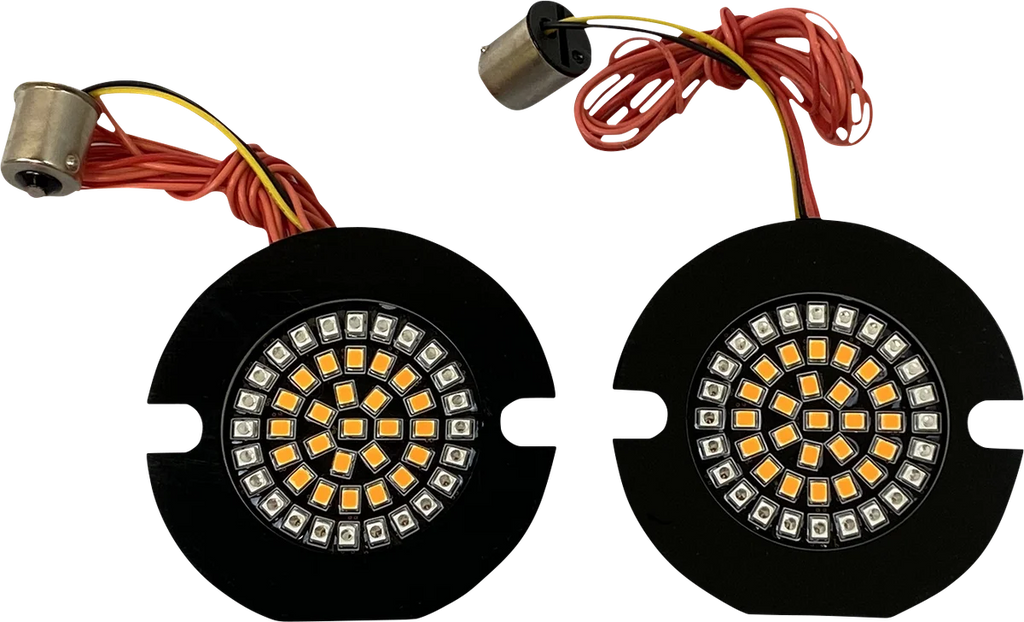 Custom Dynamics Flat Rear Turn Signal 1156 - Amber Lens GEN-4-AR2-1156T - Side View