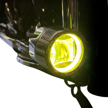 Load image into Gallery viewer, Custom Dynamics Fog Light - Black - Yellow Lens PB-FOG-BCM-YB - Side View