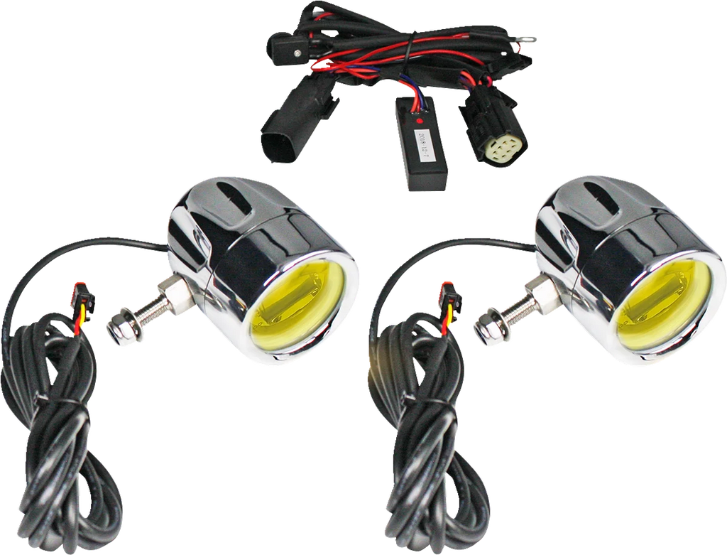Custom Dynamics Fog Light - Chrome - Yellow Lens PB-FOG-BCM-YC - Main Product View