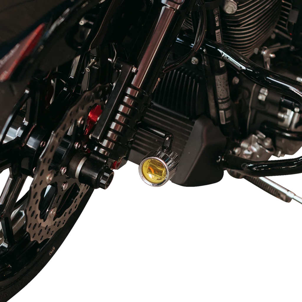 Custom Dynamics Fog Light - Chrome - Yellow Lens PB-FOG-BCM-YC - Side View