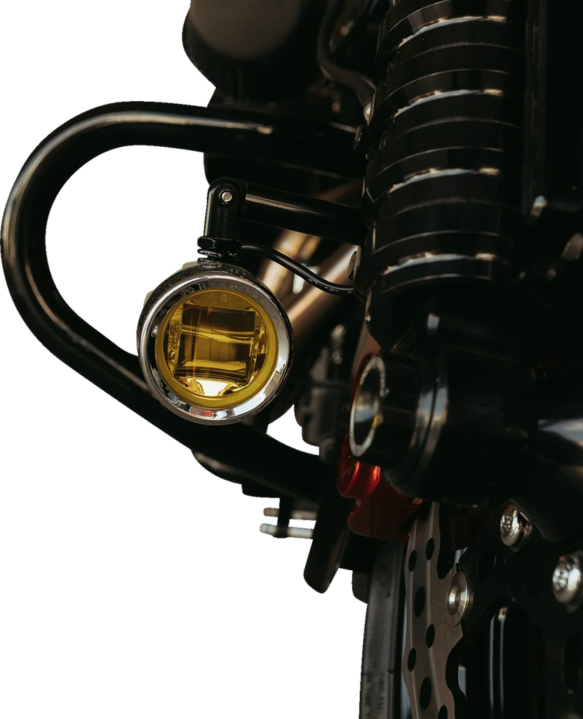 Custom Dynamics Fog Light - Chrome - Yellow Lens PB-FOG-BCM-YC - Back View