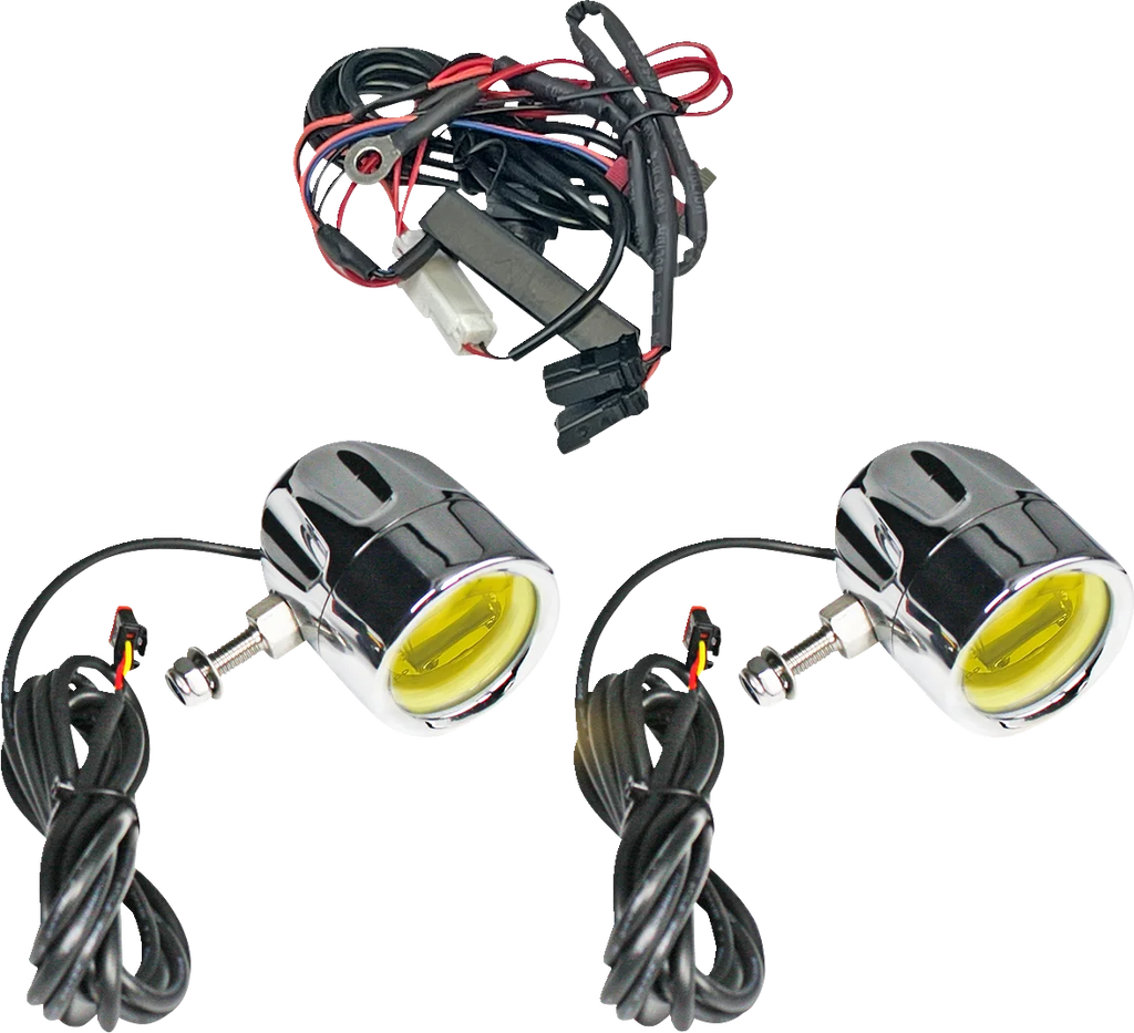 Custom Dynamics Fog Light - Chrome - Yellow Lens - Universal PB-FOG-UNV-YC - Main Product View