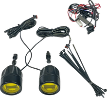 Load image into Gallery viewer, Custom Dynamics Fog Light - Chrome - Yellow Lens - Universal PB-FOG-UNV-YC - Side View