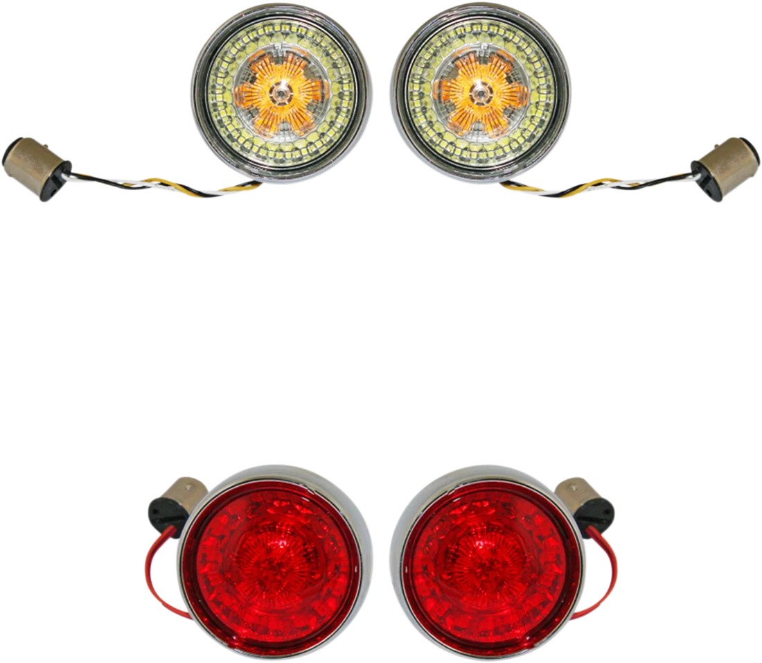 Custom Dynamics Full Bullet Turn Signal Conversion Kit - Black PB-BCM-BB-B - Side View