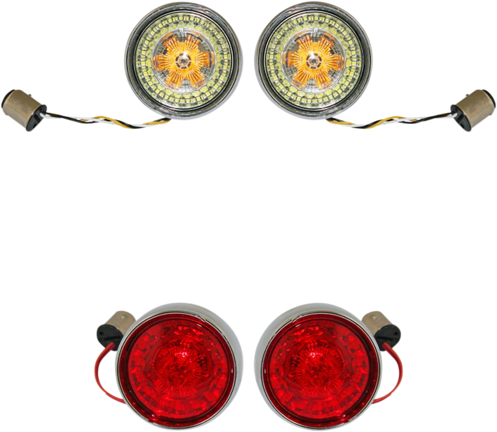 Custom Dynamics Full Bullet Turn Signal Conversion Kit - Chrome PB-BCM2-BB-C - Main Product View