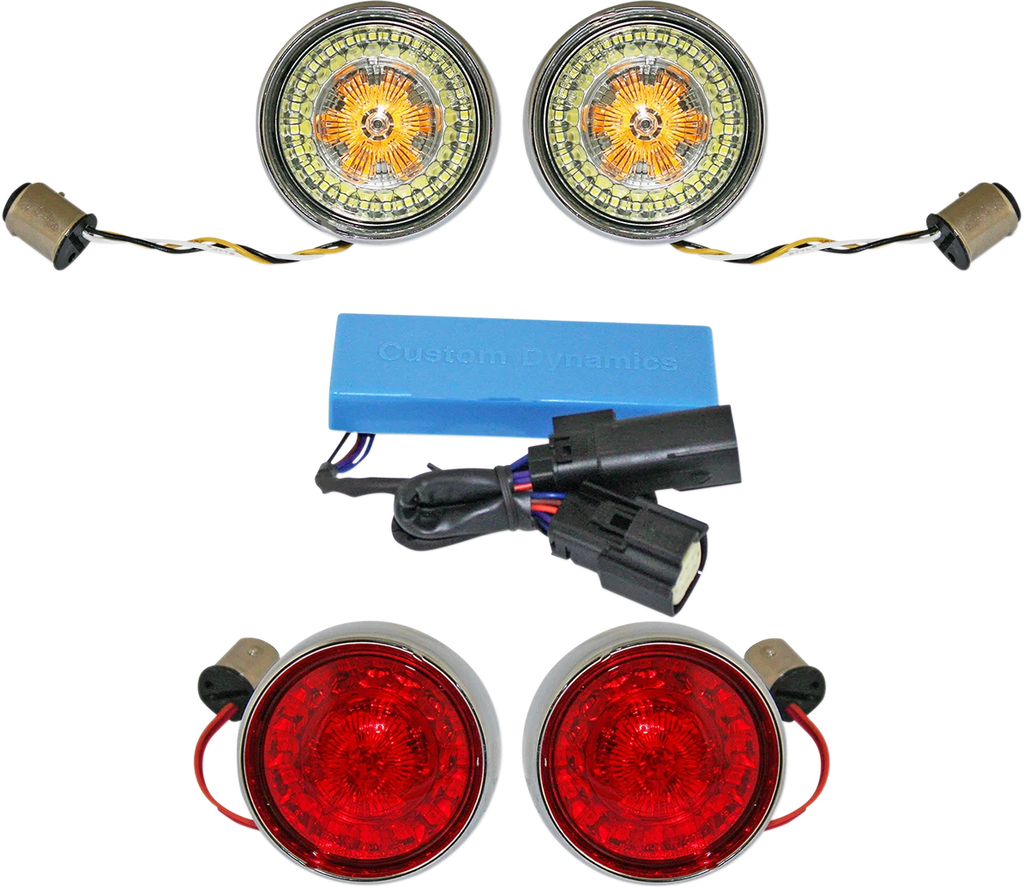 Custom Dynamics Full Bullet Turn Signal Conversion Kit - Chrome PB-BCM2-BB-C - Side View