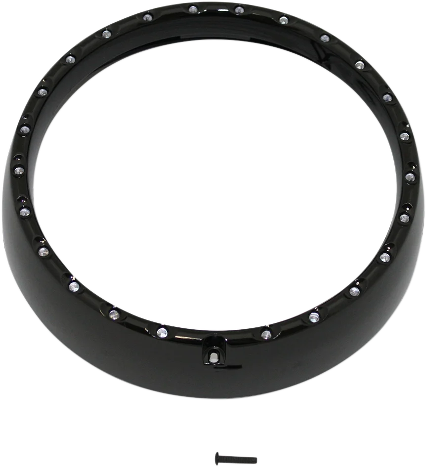 Custom Dynamics Halo Headlight Trim Ring - FLHT '06-'13 - Black CDTB-7TR-2B - Main Product View