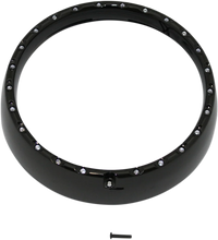 Load image into Gallery viewer, Custom Dynamics Halo Headlight Trim Ring - FLHT '06-'13 - Black CDTB-7TR-2B - Main Product View