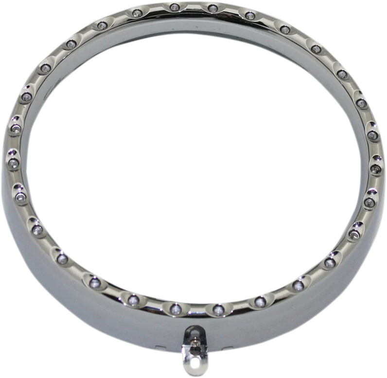 Custom Dynamics Halo Headlight Trim Ring - FLHT '06-'13 - Black CDTB-7TR-2B - Side View