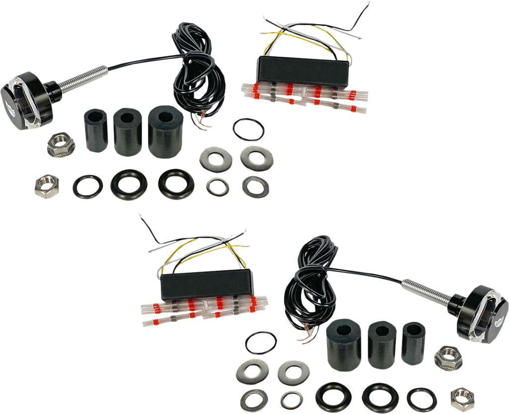 Custom Dynamics Handlebar End Dual LED Lights - Universal CD-BAR-END-AW-B - Main Product View