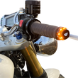 Load image into Gallery viewer, Custom Dynamics Handlebar End Dual LED Lights - Universal CD-BAR-END-AW-B - Side View