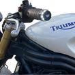Load image into Gallery viewer, Custom Dynamics Handlebar End Dual LED Lights - Universal CD-BAR-END-AW-B - Back View