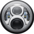 Load image into Gallery viewer, Custom Dynamics Headlamp - 7" - LED - Chrome CD-7-13-C - Main Product View