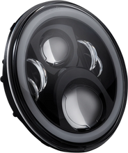 Load image into Gallery viewer, Custom Dynamics Headlamp - 7" - LED - Chrome CD-7-14-C - Side View