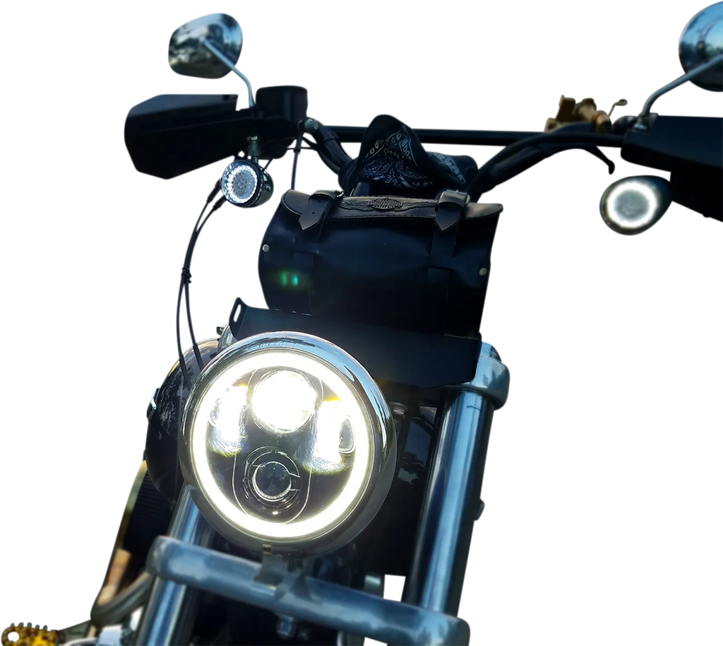 Custom Dynamics Headlight - Chrome CD-575-H-C - Side View