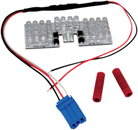 Custom Dynamics LED Fender Tip Boards - Red Dual-Intensity GEN-FT-R-D - Side View