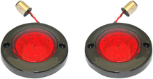 Load image into Gallery viewer, Custom Dynamics LED Flat Turn Signals - 1156 - Black - Red Lens PB-FB-R-1156BR - Main Product View