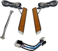 Load image into Gallery viewer, Custom Dynamics LED Fork Light - Amber - Chrome CD-FORK-HD-AC - Main Product View
