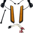 Load image into Gallery viewer, Custom Dynamics LED Fork Light - Amber - Chrome CD-FORK-UNV-AC - Side View