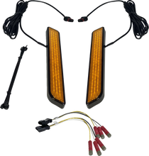 Load image into Gallery viewer, Custom Dynamics LED Fork Light - Amber - Chrome CD-FORK-UNV-AC - Side View