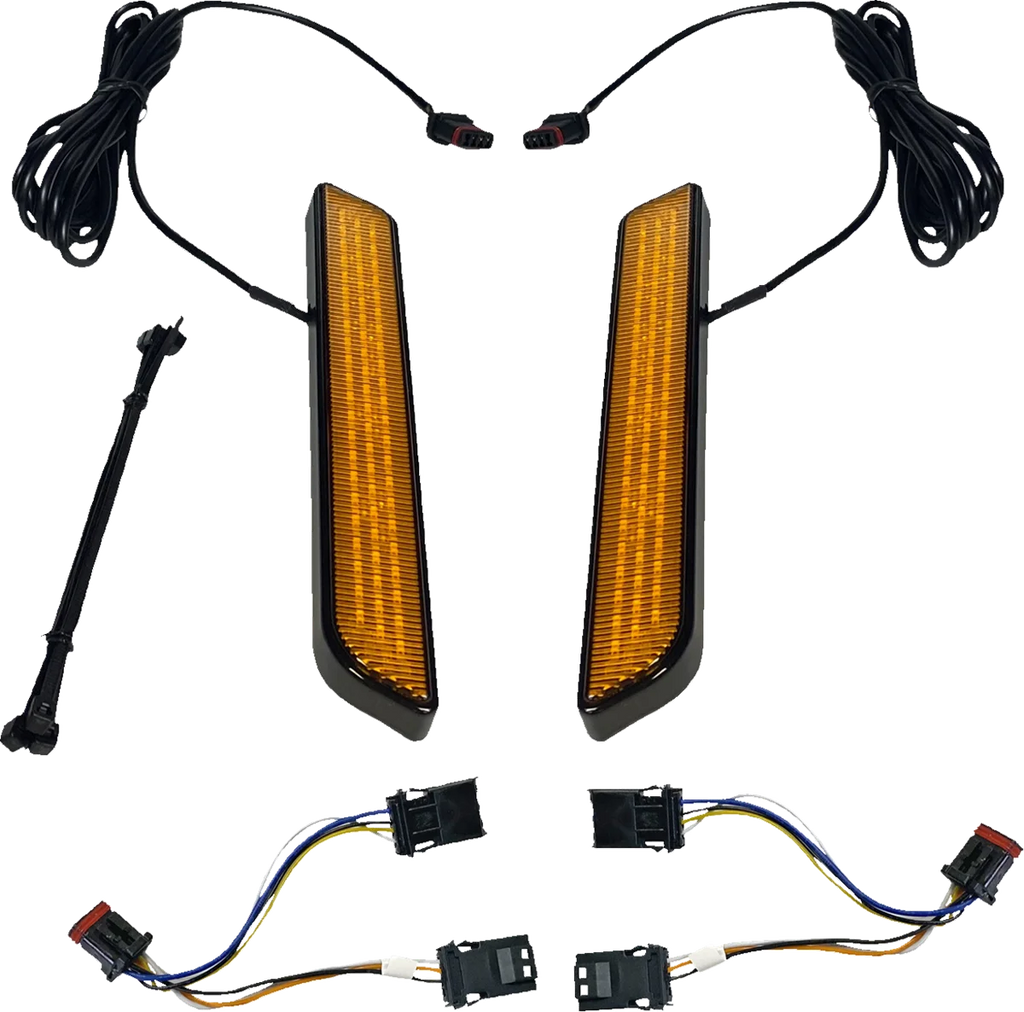 Custom Dynamics LED Fork Light - Smoke - Chrome CD-FORK-HD-SC - Side View