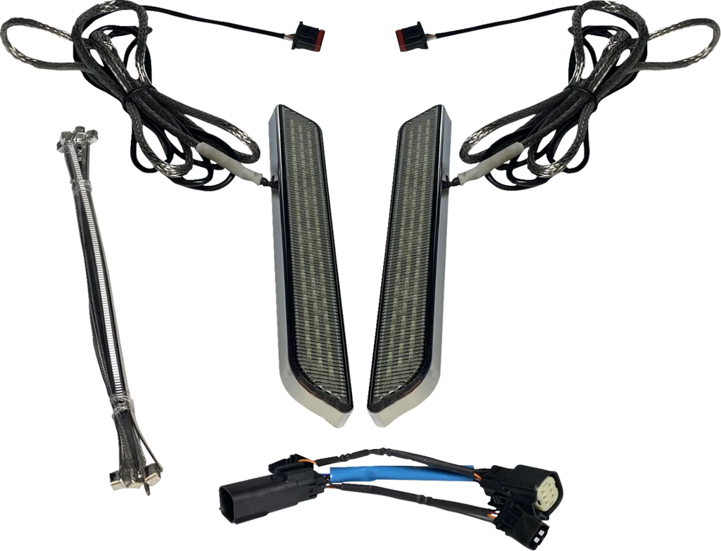 Custom Dynamics LED Fork Light - Smoke - Chrome CD-FORK-SS6-SC - Main Product View