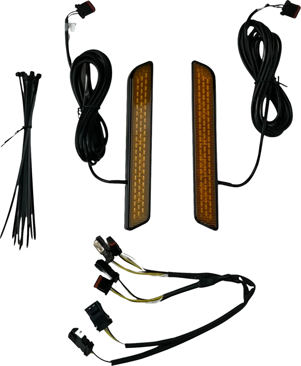 Custom Dynamics LED Fork Reflector - Smoke CD-FORK-LRST-SB - Side View
