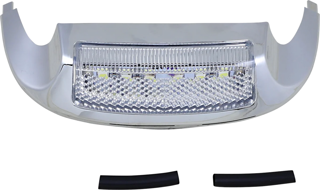 Custom Dynamics LED Front Fender Tip - White LED/Clear Lens - Chrome GEN-FT-WC - Main Product View