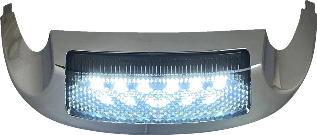 Custom Dynamics LED Front Fender Tip - White LED/Smoke Lens - Chrome GEN-FT-WS - Main Product View