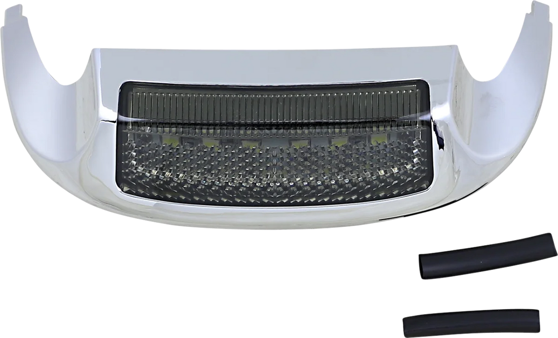 Custom Dynamics LED Front Fender Tip - White LED/Smoke Lens - Chrome GEN-FT-WS - Side View