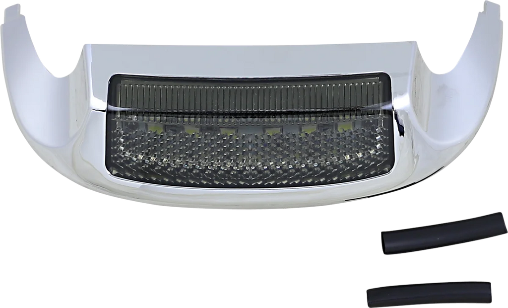 Custom Dynamics LED Front Fender Tip - White LED/Smoke Lens - Chrome GEN-FT-WS - Side View