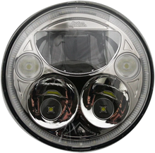 Load image into Gallery viewer, Custom Dynamics LED Headlight - 5-3/4" - Chrome - Pair CDTB-575OV-C - Side View