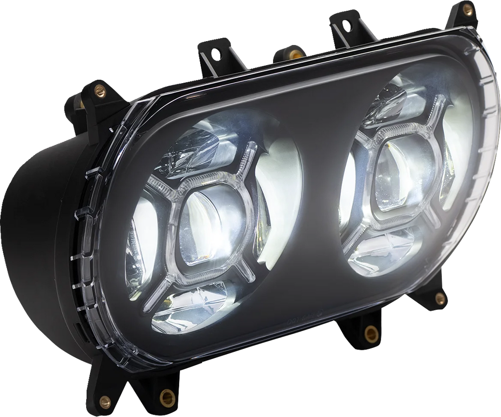 Custom Dynamics LED Headlight - Black - Road Glide CD-RG-H-B - Side View