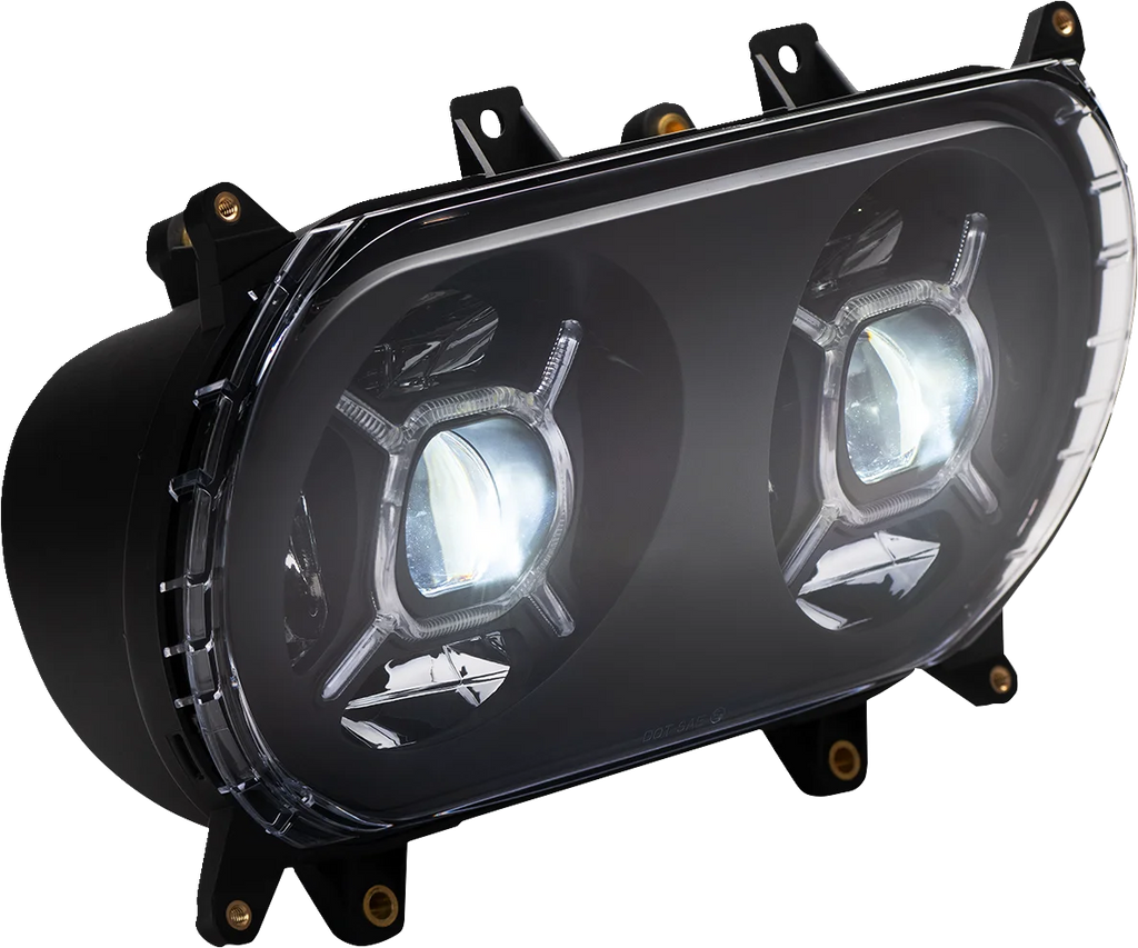 Custom Dynamics LED Headlight - Black - Road Glide CD-RG-H-B - Back View