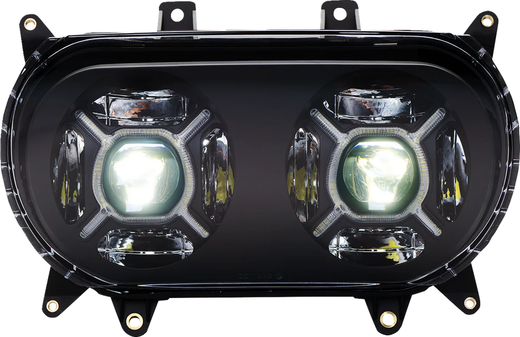 Custom Dynamics LED Headlight - Black - Road Glide CD-RG-H-B - Installation View