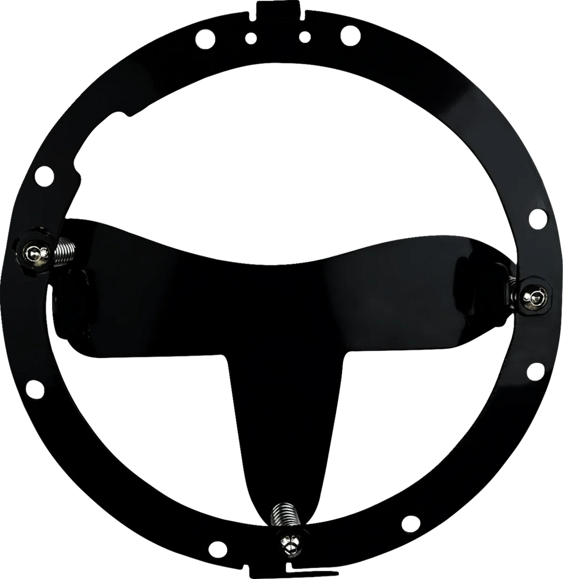 Custom Dynamics LED Headlight - Shark Demon® - Harley-Davidson® SD2-BW-W - Back View