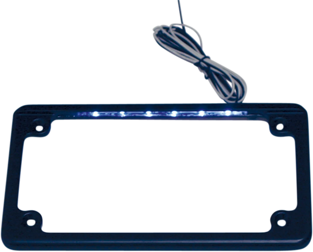 Custom Dynamics LED License Plate Frame - Black LPF-HRZ-B-LP - Main Product View
