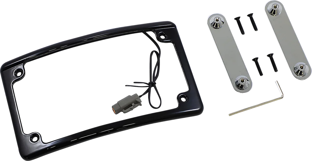 Custom Dynamics LED License Plate Frame - CVO - Black LPF-RAD-CVO-B - Side View
