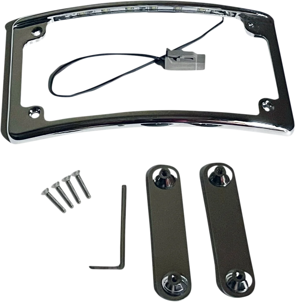 Custom Dynamics LED License Plate Frame - CVO - Black LPF-RAD-CVO-B - Detail View