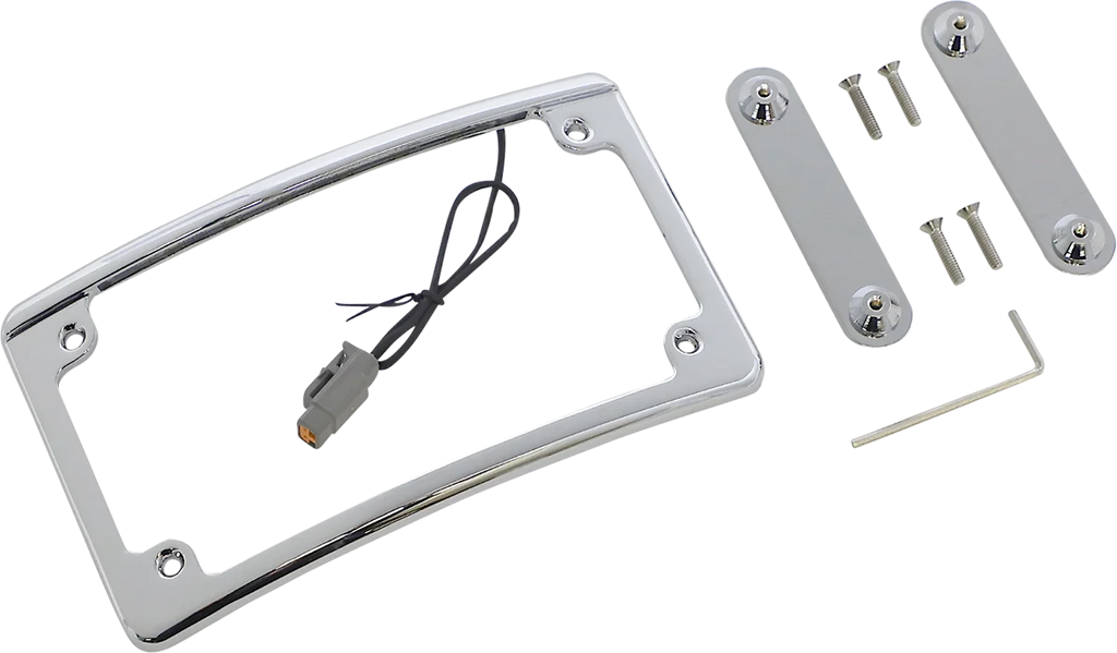 Custom Dynamics LED License Plate Frame - CVO - Chrome LPF-RAD-CVO-C - Side View