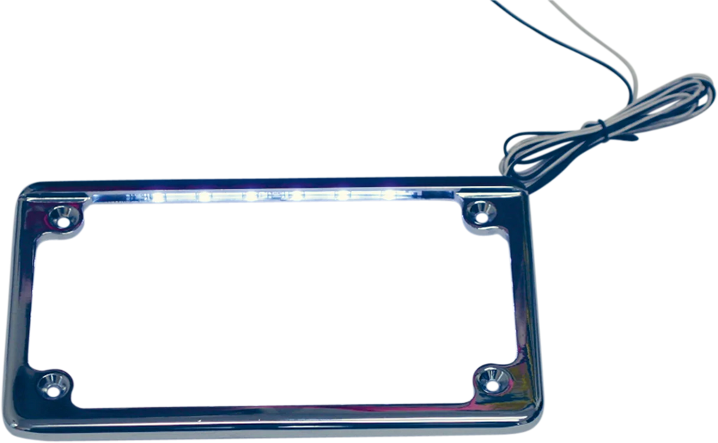 Custom Dynamics LED License Plate Frame - Chrome LPF-HRZ-C-LP - Main Product View