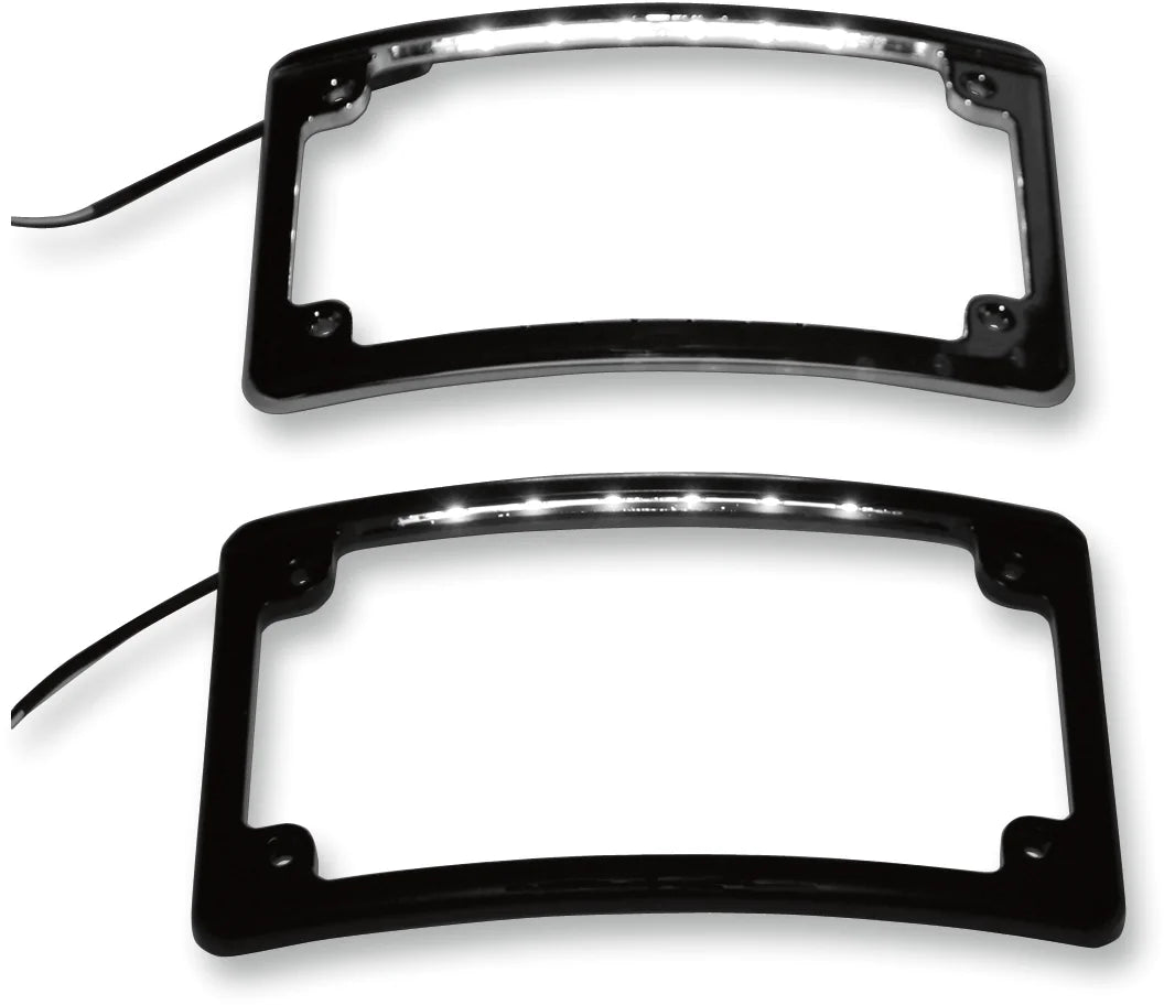 Custom Dynamics LED License Plate Frame - Chrome LPF-RAD-C-LP - Side View
