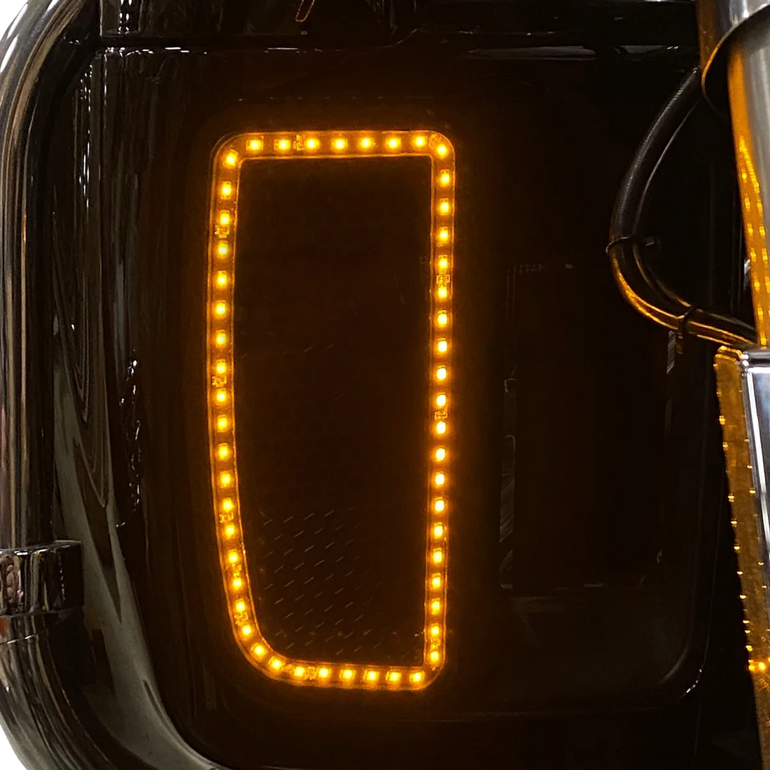 Custom Dynamics LED Light Inserts - Lower Fairing - Amber CD-LF-AA-B - Back View