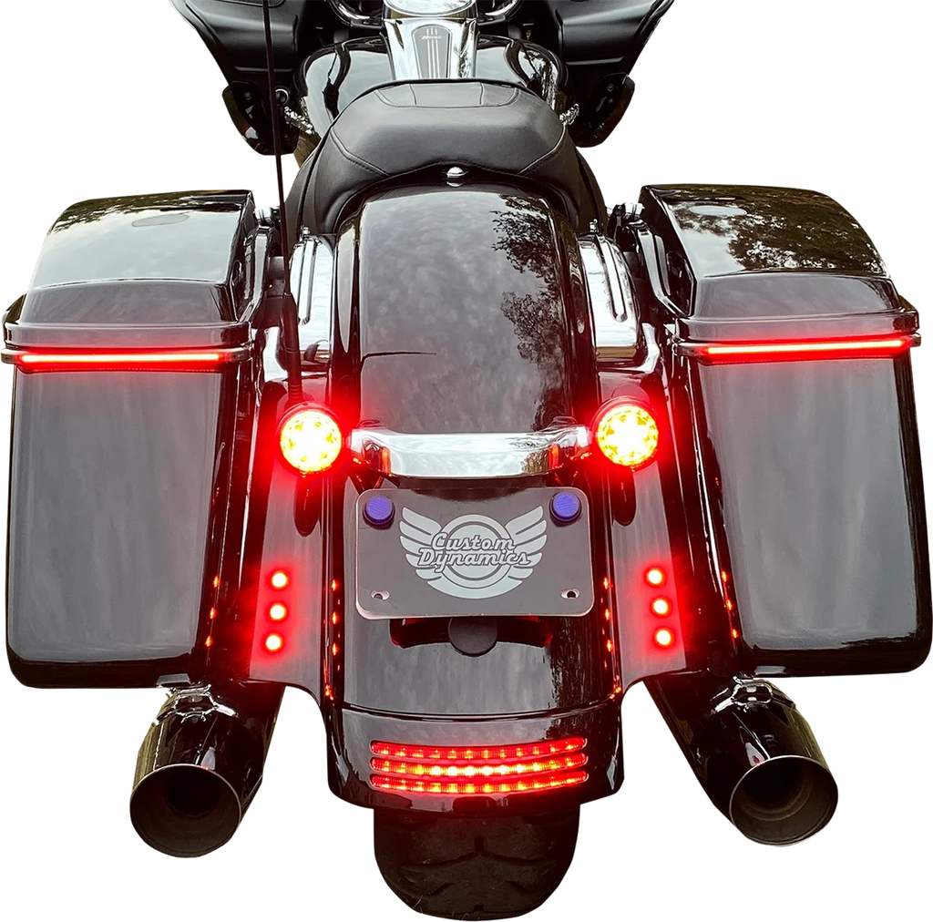 Custom Dynamics LED Lights - Red - Black CD-BOLT-R2-B - Side View