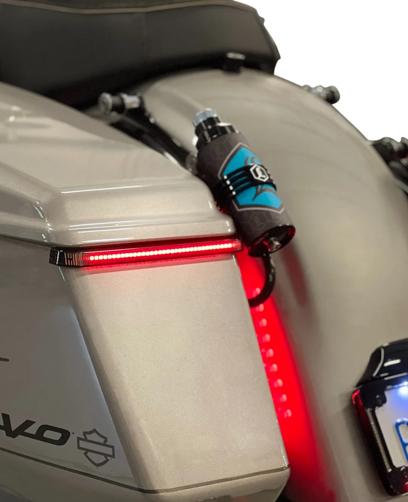 Custom Dynamics LED Saddlebag Light - Low-Profile - Smoke CD-LP-23-S - Installation View